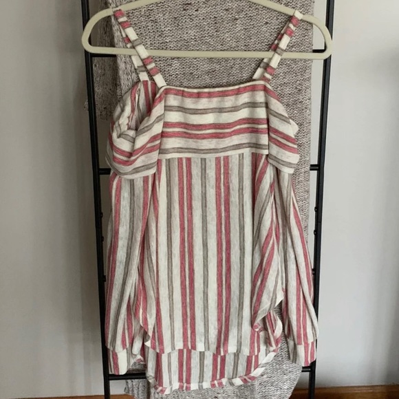 NWT Lavender Field | cold shoulder striped top M - Picture 1 of 6